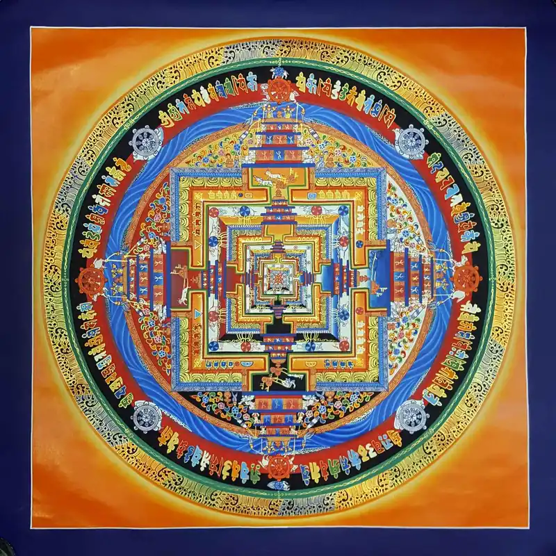 Mandala de méditation Kalachakra Thangka