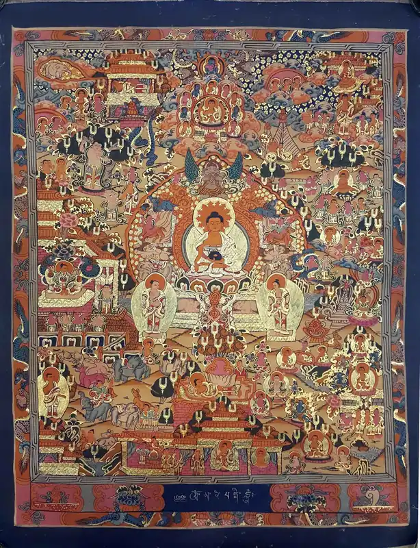 Thangka de l’Histoire de la Vie du Bouddha