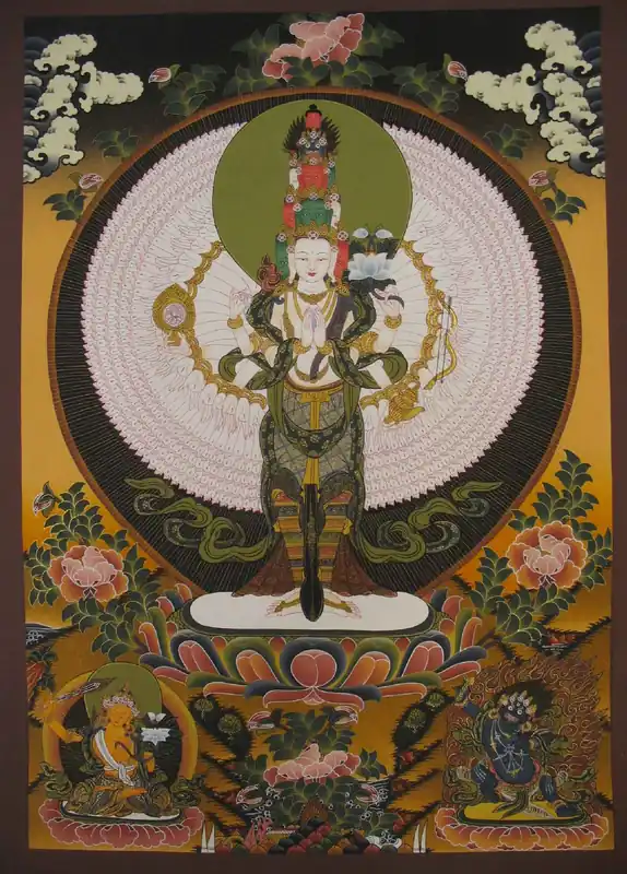 Sahasrabhuja Avalokitesvara avec Manjushree