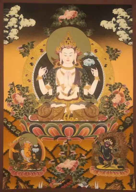 Art de Thangka de Transformation de Chenrezig
