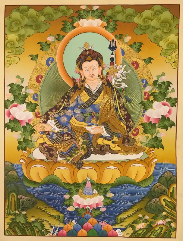 Thangka tibétain de Guru Rinpoche