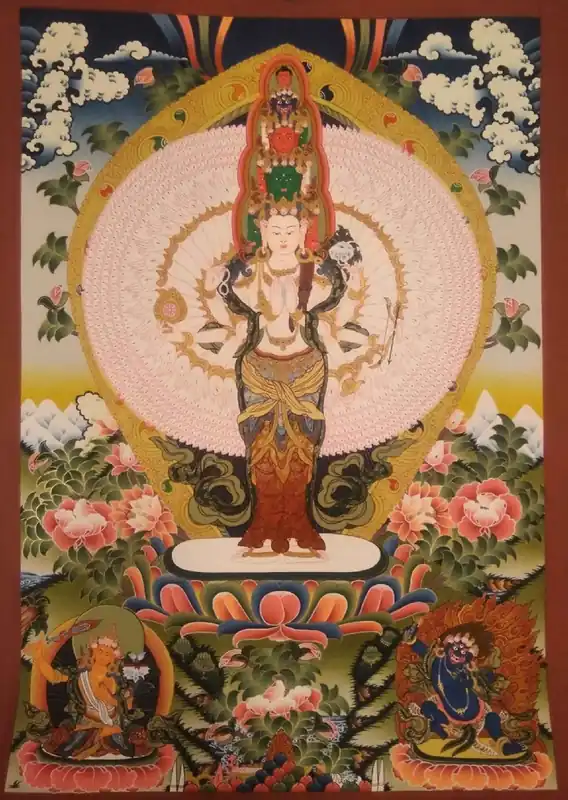 Thangka de Sahasrabhuja Avalokitesvara