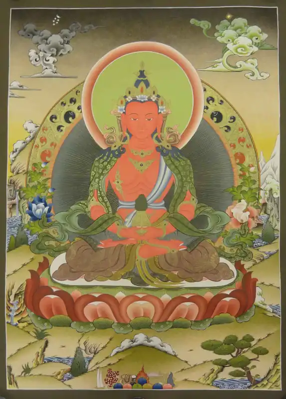 Thangka traditionnelle d’Amitayus