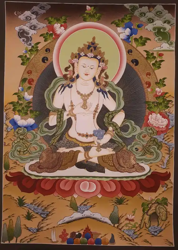 Thangka rituel tibétain de Vajrasattva