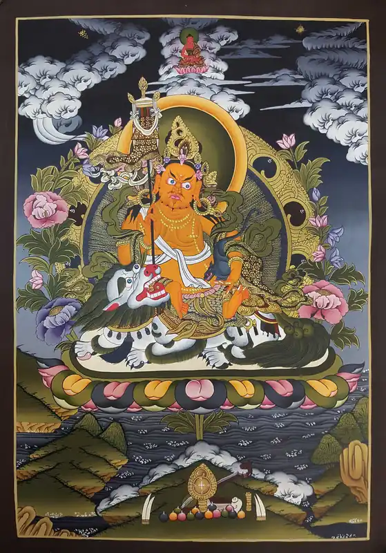 Peinture de Thangka de Jambhala