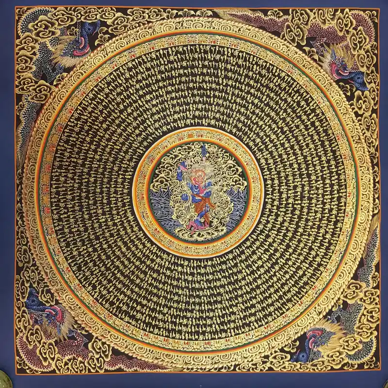 Art du mandala rituel Om Mane Padme Hum