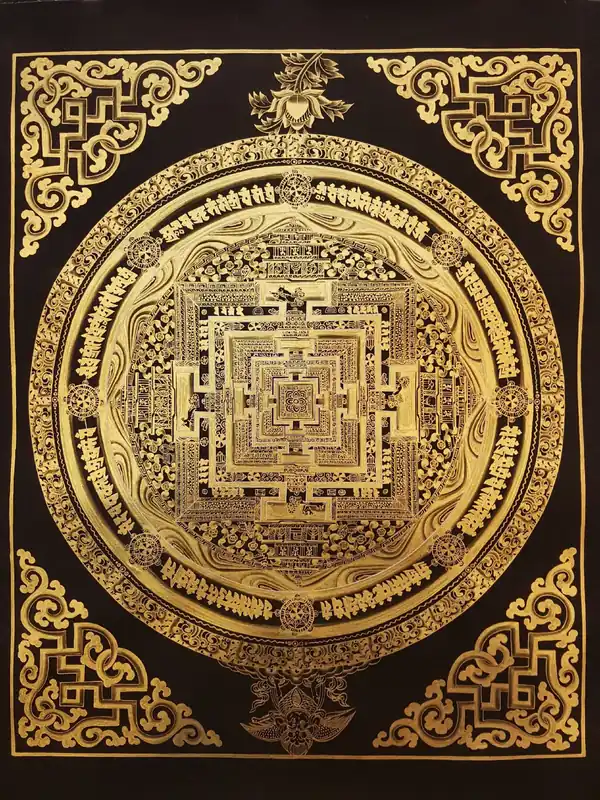 Le mandala tibétain de Kalachakra – Doré