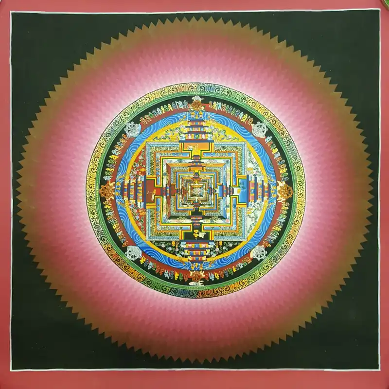 Peinture de méditation Kalachakra Mandala