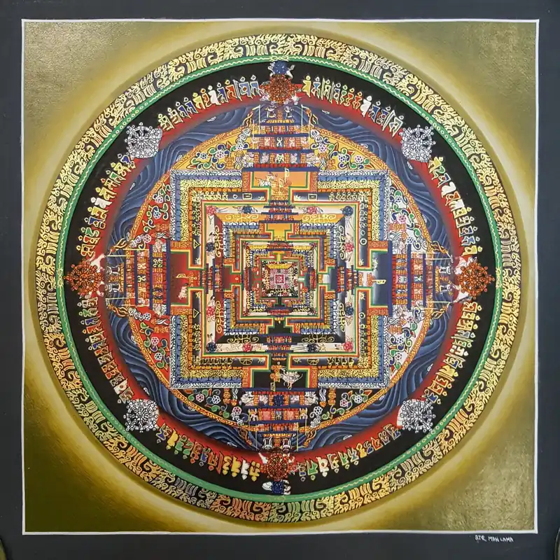 Art du Kalachakra peint à la main