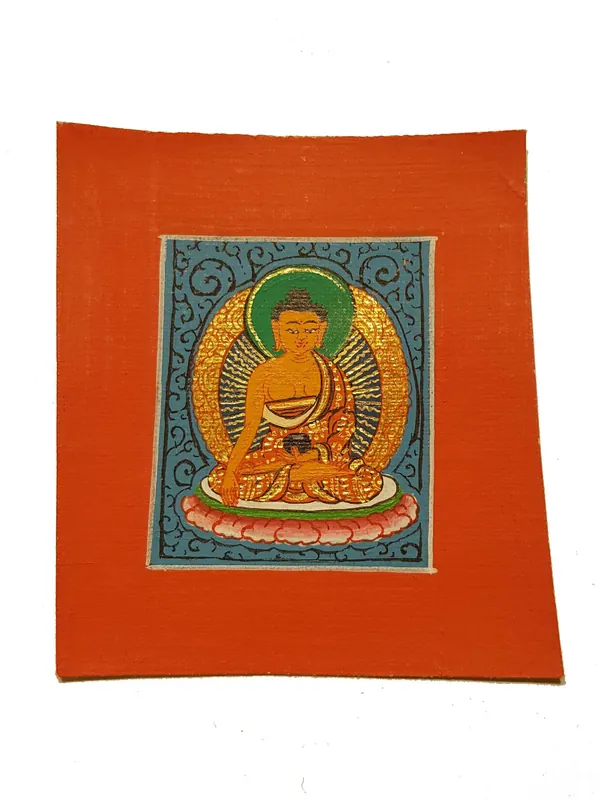 Miniature Thangka of Shakyamuni Buddha