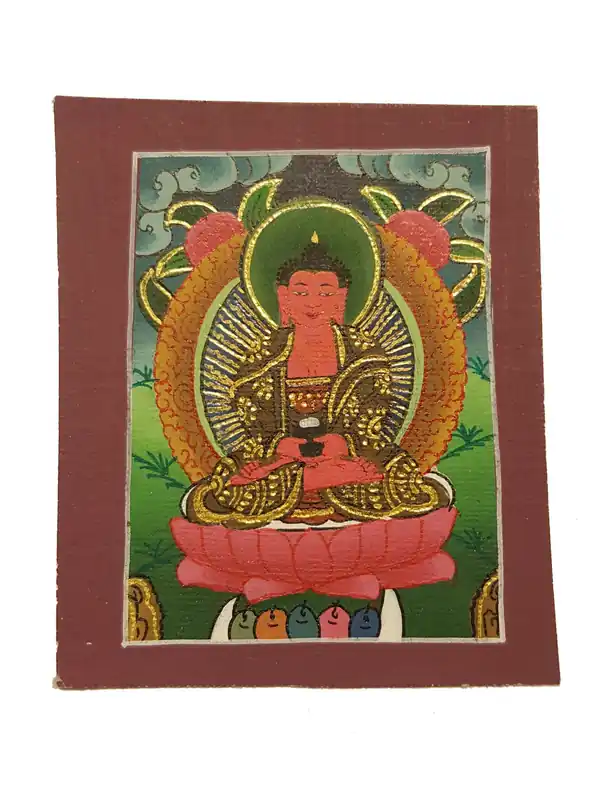 Miniature Thangka of Amitabha Buddha