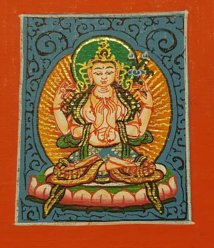 Chenrezig Tiny Thangka