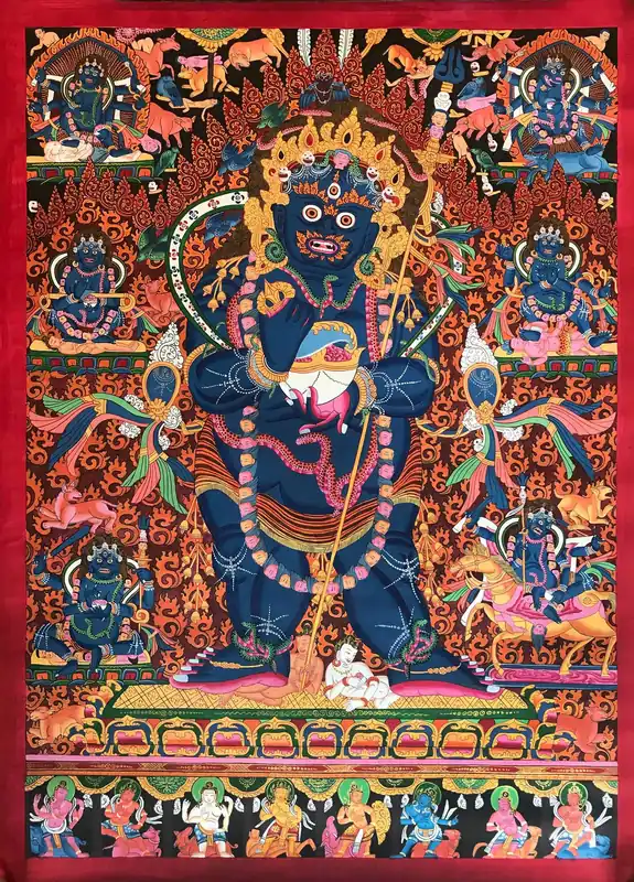 Thangka bouddhiste de Mahakala