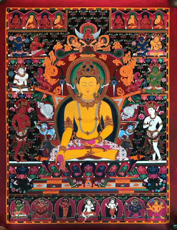 Thangka tibétain de Rantasambhava