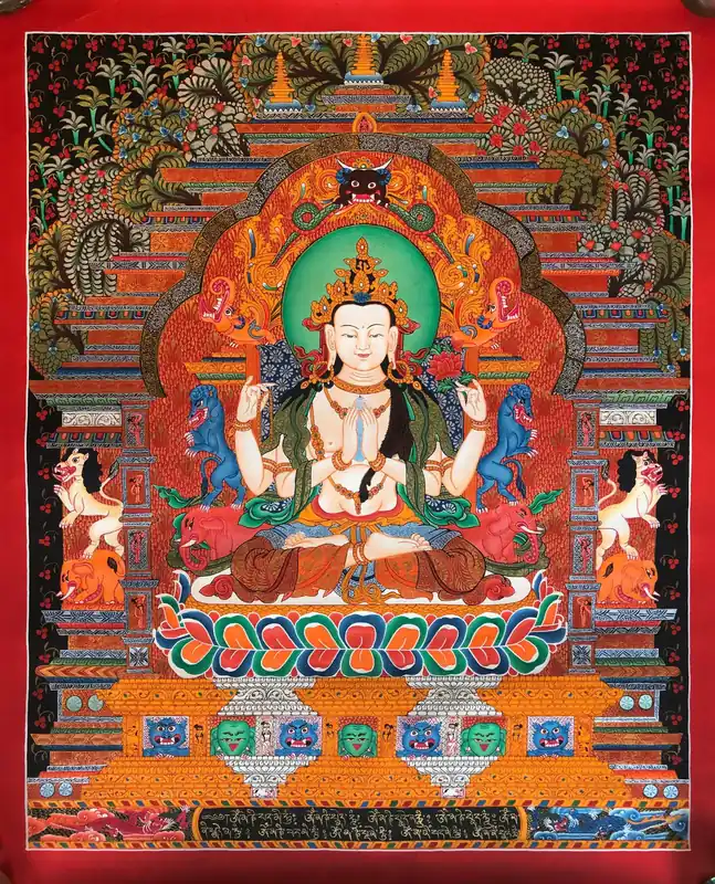 Chenrezig Paubha Newari