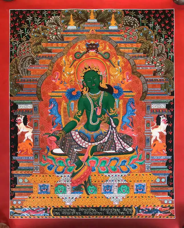 Green Tara Newari Paubha