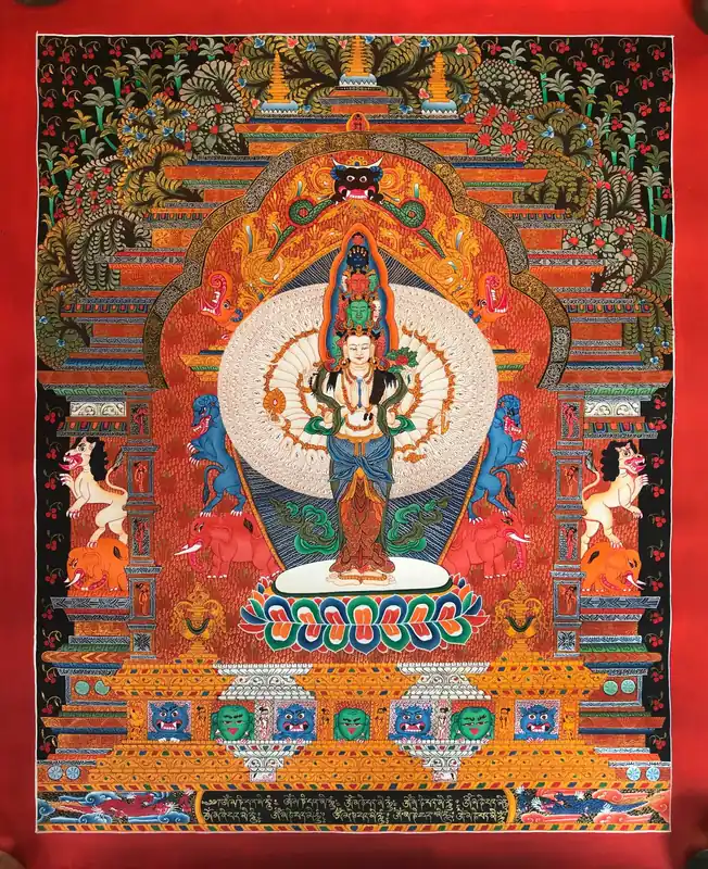 Thangka d’Avalokiteshvara Paubha