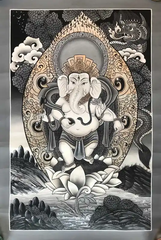 Le Ganesh Paubha debout