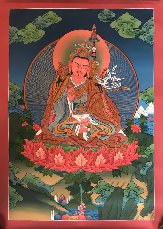 Thangka tibétain de Padmasambhava