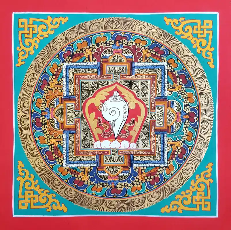 Coquille de conque mandala