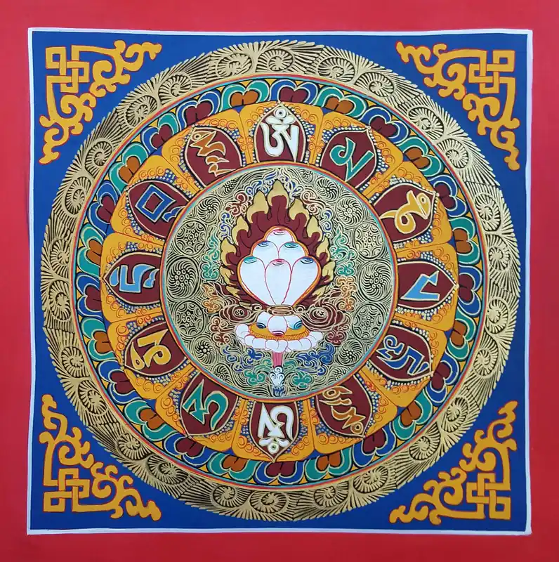 Mandala des Trois Joyaux Tibétains