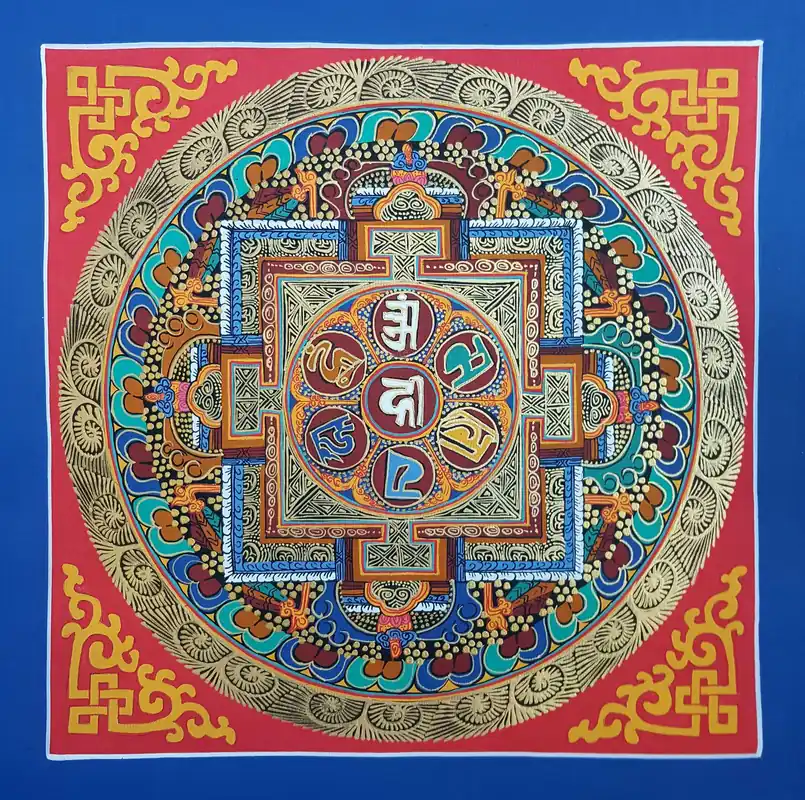 Le mandala tibétain Om Mane Padme Hum