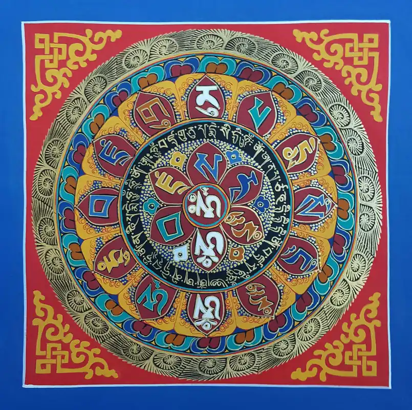 Om Mani Padme Hum Mandala tibétain