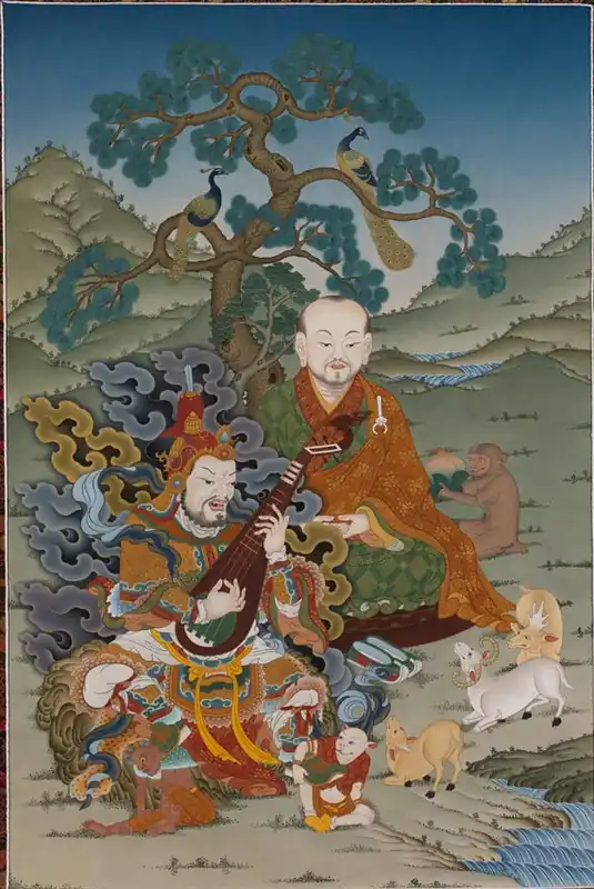 Thangka de Chudapantaka Arhat
