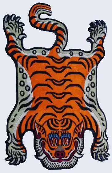 Petit tapis tigre tibétain