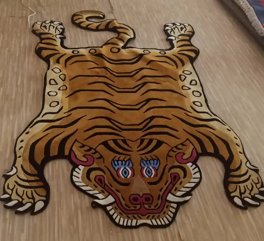 Tapis traditionnel tibétain du tigre