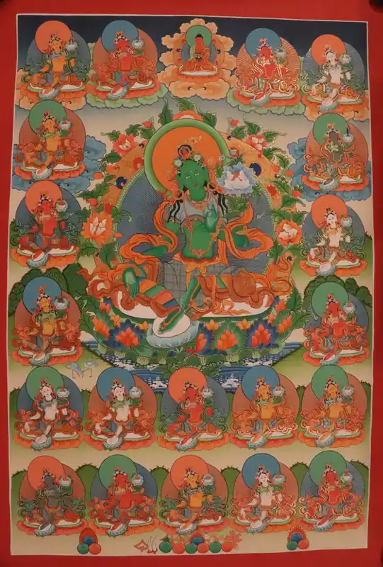 Thangka des 21 Taras