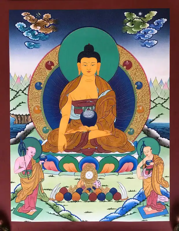 Ritual Shakyamuni Buddha with Two Standing God