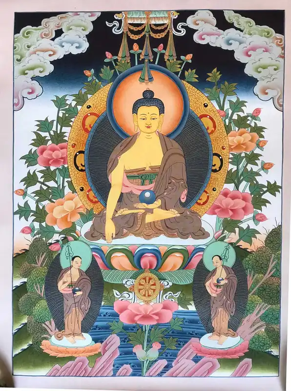 Art traditionnel de peinture du Bouddha Shakyamuni