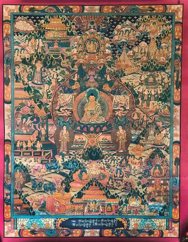 Thangka de l’Histoire de la Vie du Bouddha