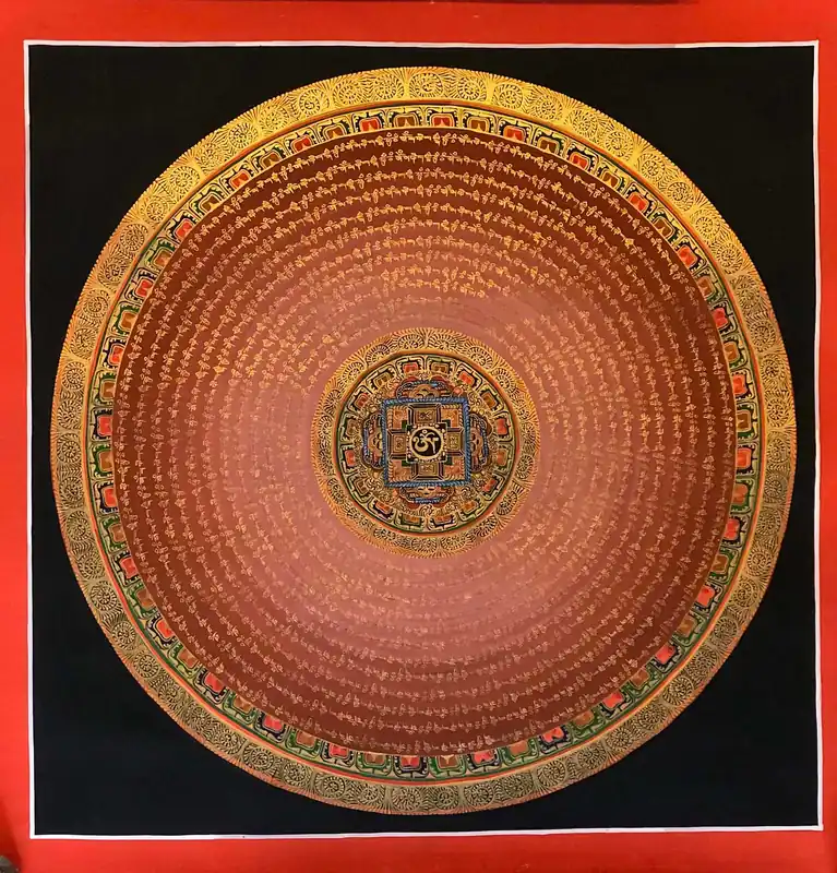 Le Mandala Mantra doré tibétain