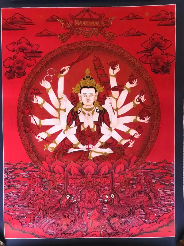 Thangka tibétain de Chundi