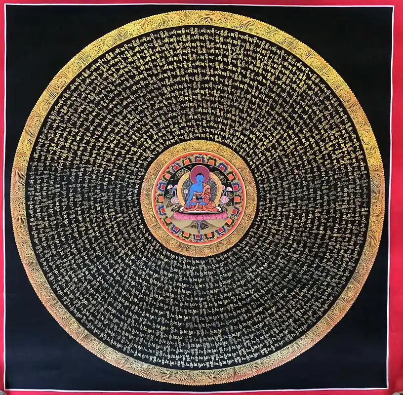 Mandala du Mantra Tibétain du Bouddha de la Médecine