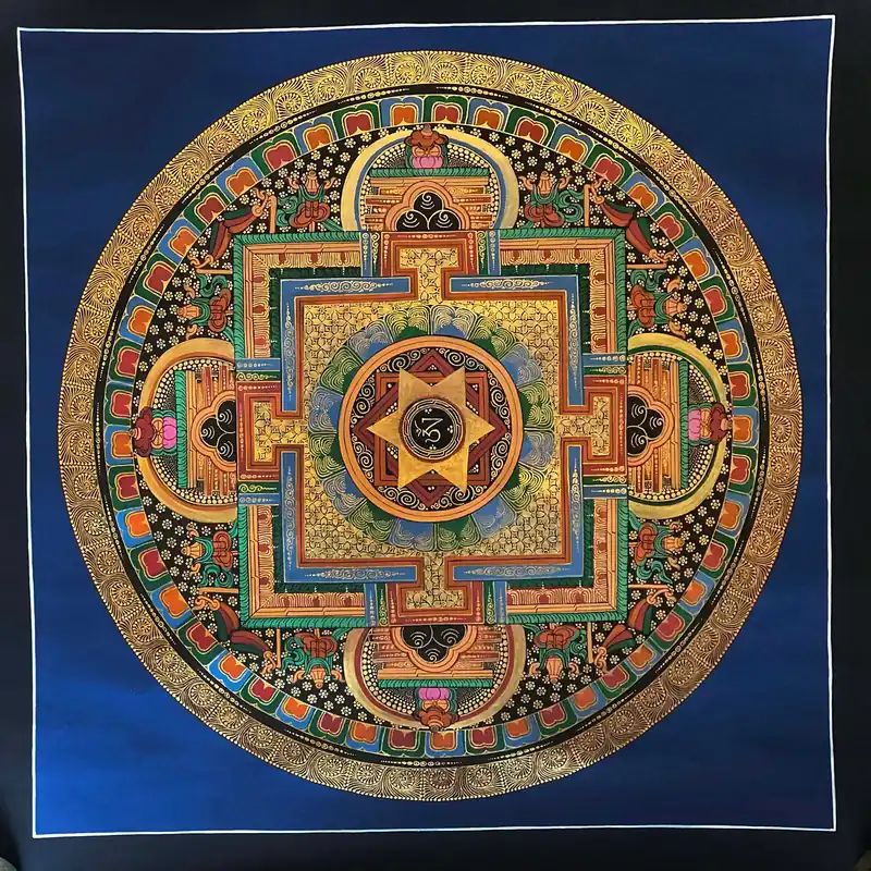 Thangka du Mandala du Mantra Om Tibétain