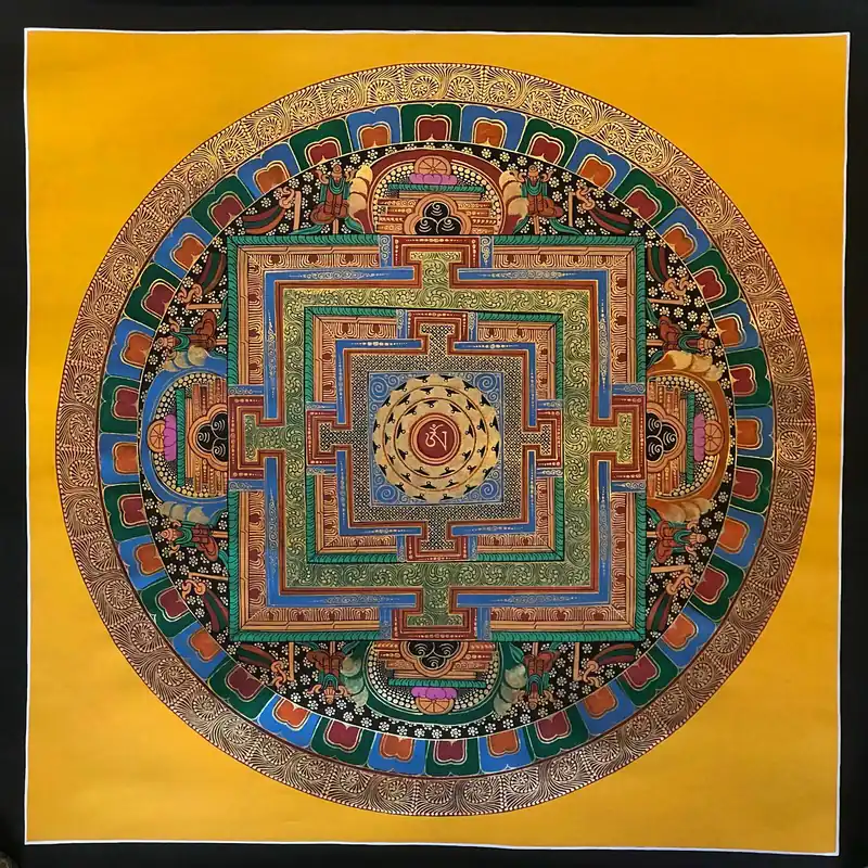 Peinture de Mandala du Mantra Om