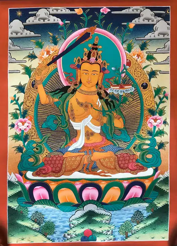 Peinture tibétaine de l’art de Manjushree