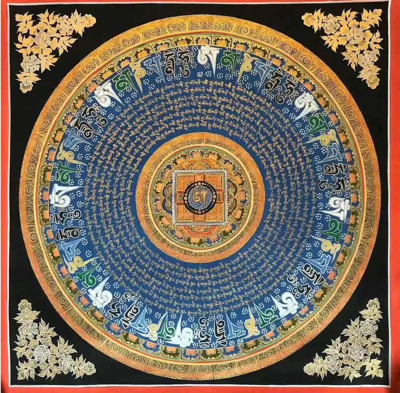 Om Mantra Traditionnel Mandala