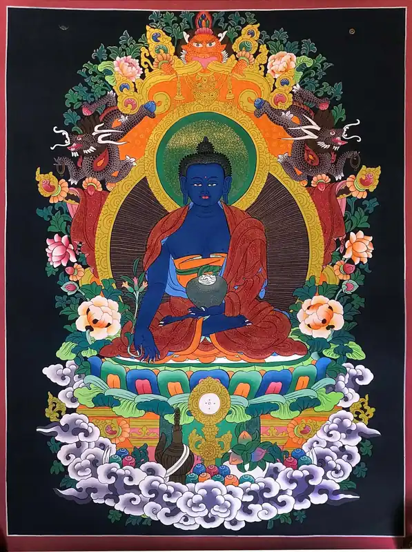 Peinture bouddhiste du Bouddha de médecine