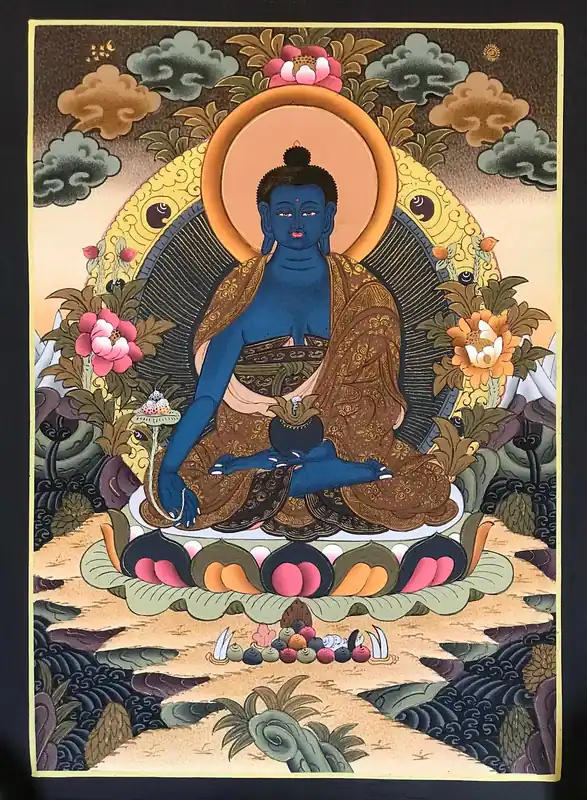 Thangka du Bouddha Médecine