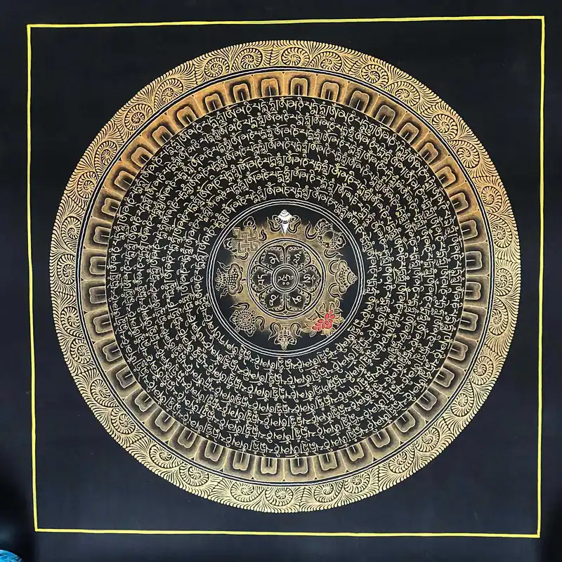 Le Mandala du Mantra Om Noir
