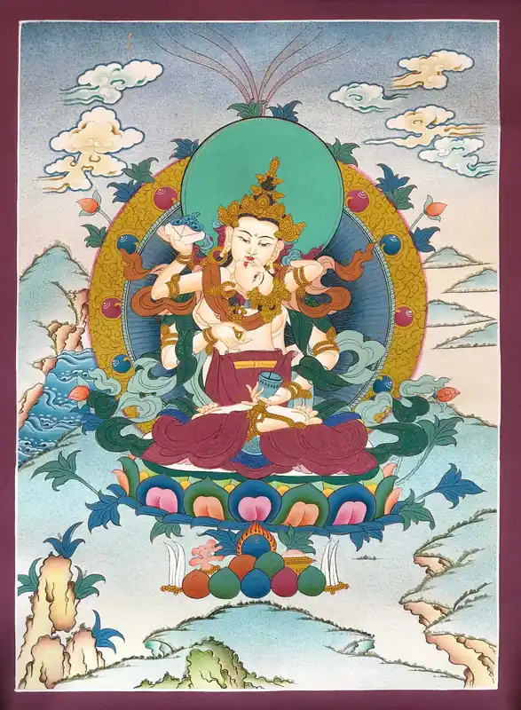 Peinture traditionnelle bouddhiste de Vajrasattva
