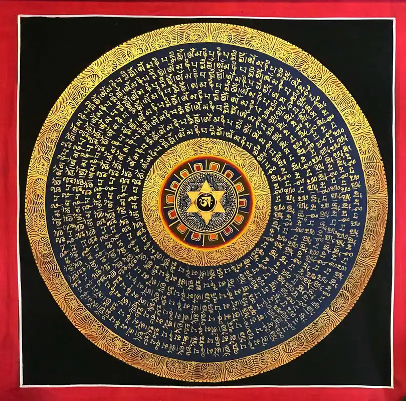 Mandala traditionnel du mantra Om