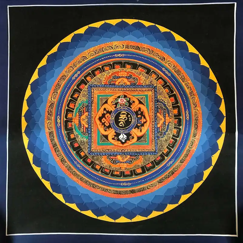 Om Lotus Mandala Tibétain