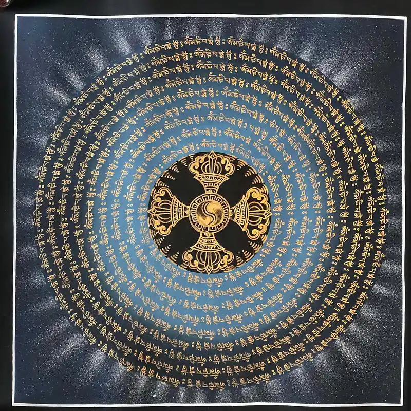 Galaxy Mantra Mandala with Dorje
