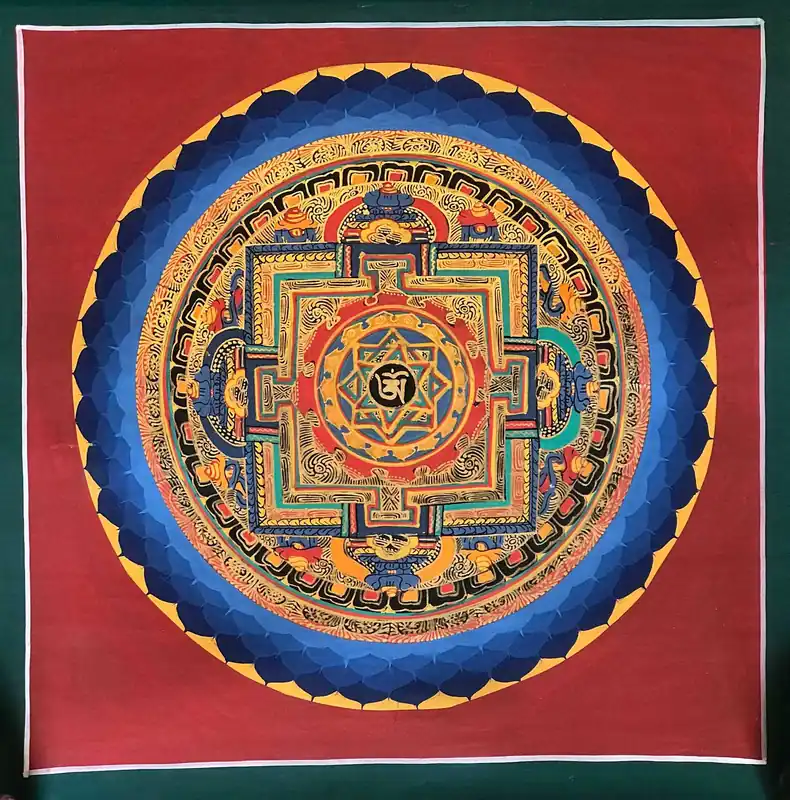 Om Lotus Mandala Tibétain Art