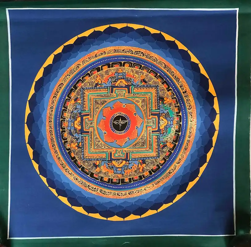 Le mandala du lotus avec les yeux de Bouddha